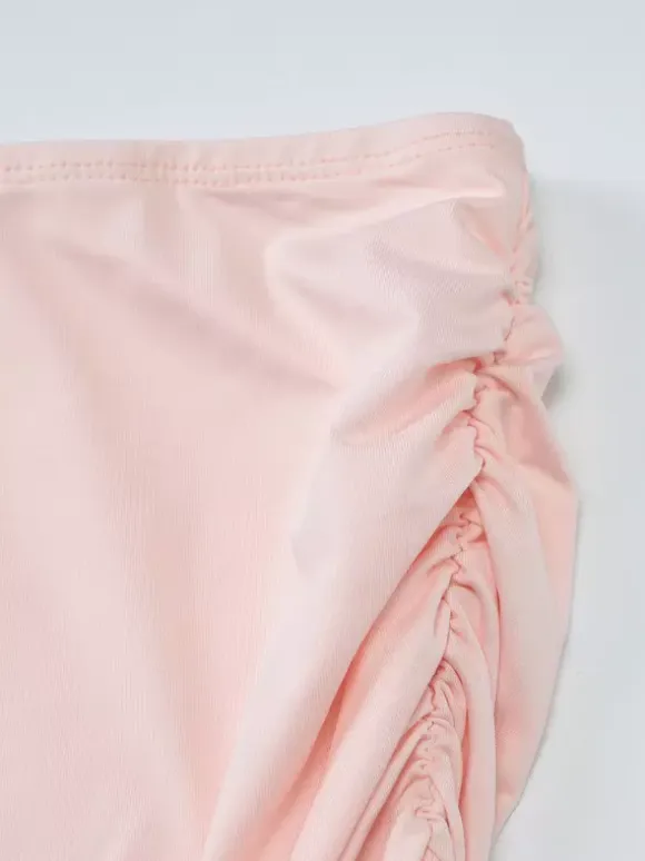Two Piece Sets Pink Casual Ruffles Party Polyester Cowl Neck Sleeveless Skirt Set