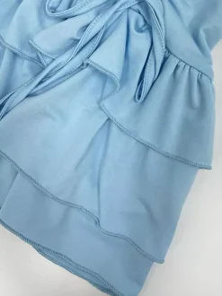 Two Piece Sets Pink Casual Ruffles Daily Casual Cowl Neck Sleeveless Skirt Set