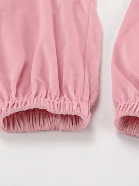 Two Piece Sets Pink Casual Street Wear Turndown Collar Long Sleeves Pant Set