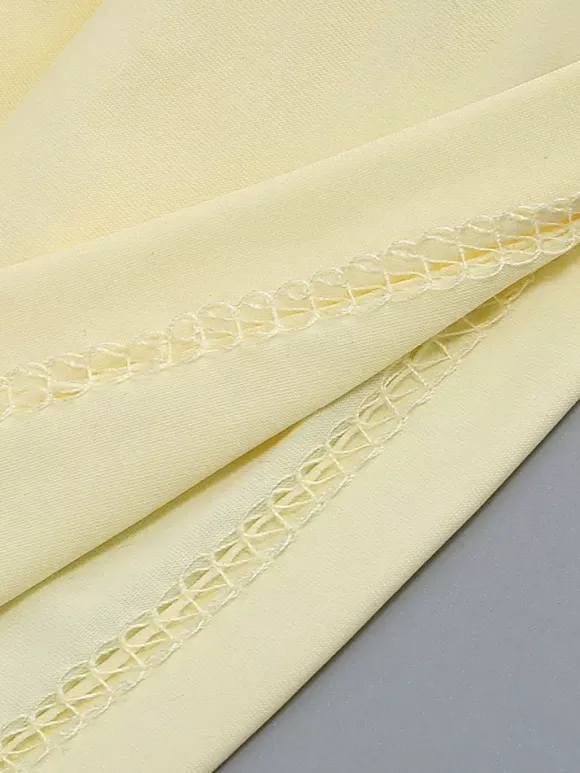 Two Piece Sets Skirt Set Mini Dresses Yellow Dating Casual Cowl Neck Sleeveless Sets