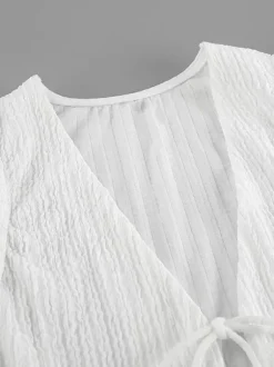 Two Piece Sets White Daily Casual V-Neck Sleeveless Elegant Pant Set
