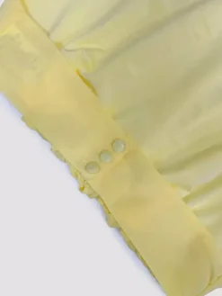 Two Piece Sets Yellow Sexy Ruffles Party High Collar Sleeveless Skirt Set