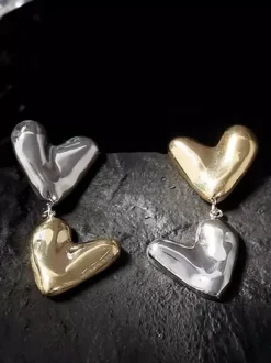 Two-tone Heart Shaped Earring For Women 2026