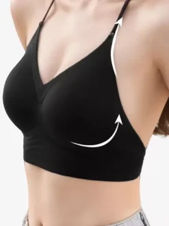U-Back Seamless Bra Invisible Backless Bralette With Thin Straps