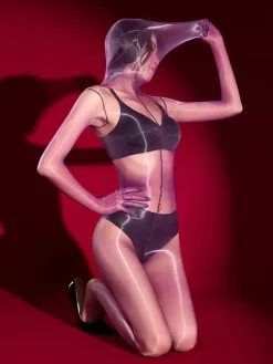 Ultra Shiny Sheer Full Body Bodystocking Pantyhose