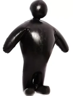 Unique Black Air Inflation Unisex Latex Catsuits