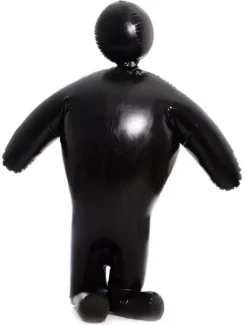 Unique Black Air Inflation Unisex Latex Catsuits