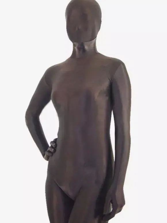 Unisex Brown Lycra Spandex Zentai Suit
