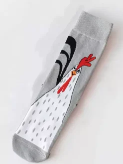 Unisex Funny Chicken Paw Long Socks Cute Animal Print Novelty Socks