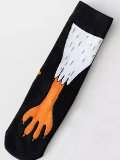Unisex Funny Chicken Paw Long Socks Cute Animal Print Novelty Socks