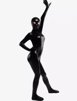 Unisex Zentai black Full Body Eyes Opened Catsuit Suitable for and cosplay costumes