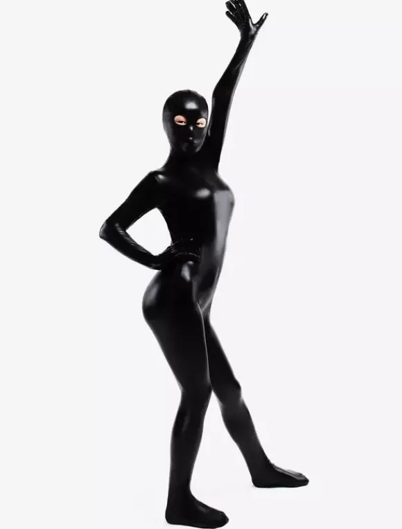 Unisex Zentai black Full Body Eyes Opened Catsuit Suitable for and cosplay costumes