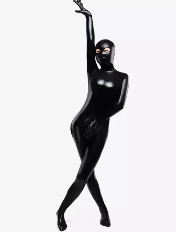 Unisex Zentai black Full Body Eyes Opened Catsuit Suitable for and cosplay costumes