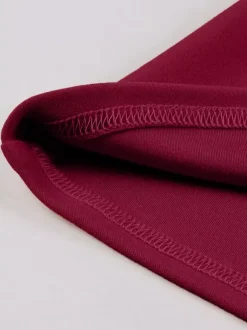 V Neck Ruched Bust Short Sleeve A Line Swing Cocktail Dress For Women 2026