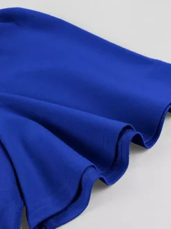 V Neck Ruched Front Button Decor Flutter Sleeve Retro Swing Dress For Women 2026