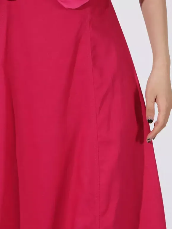 Vacation Dresses Midi Flowers Sleeveless Off-The-Shoulder Chic High Rise Red Dress