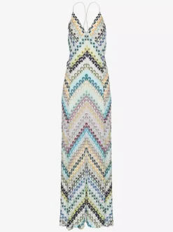 Vacation Dresses Maxi Backless Sleeveless Halter Casual Blue Summer Dress