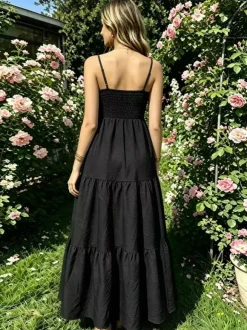 Vacation Dresses Maxi Backless Pleated Sleeveless Straps Neck Chic Light Sky Blue Dress