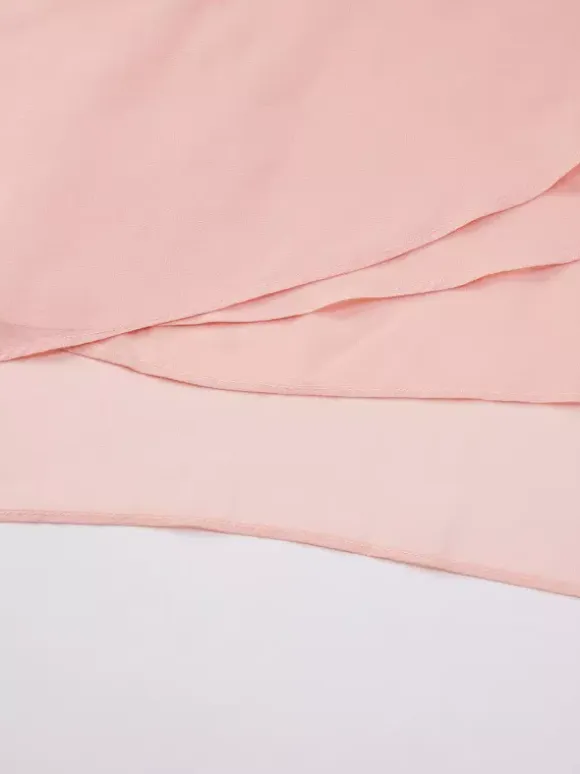Vacation Dresses Maxi Sheer Sleeveless V-Neck Elegant Pink Summer Dress