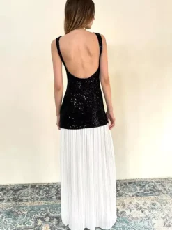 Vacation Dresses Maxi Sleeveless Casual Black Dress