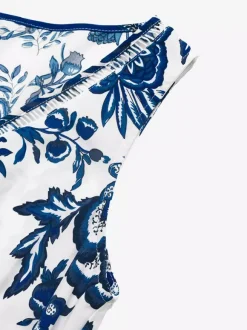 Vacation Dresses Midi Sleeveless Strapless V-Neck Chic Deep Blue Summer Dress