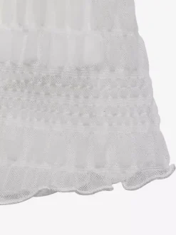 Vacation Dresses Mini Backless Lace Up Pleated Sleeveless V-Neck Casual White Dress
