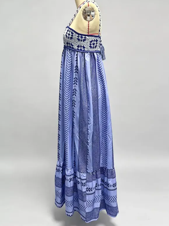 Vacation Dresses Open Shoulder Knitted Sleeveless Patchwork Straps Neck Chic Peach Dress