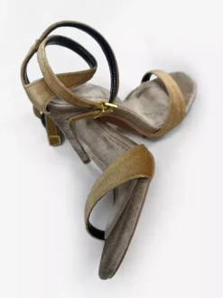 Velvet High Heel Sandals Open Toe Criss Cross Party Shoes