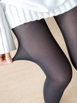 Velvet Lolita Pantyhose Plush Lining Semi Sheer Lolita Stocking