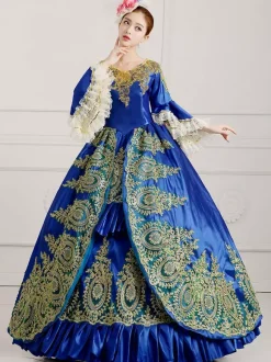 Victorian Retro Tudor Dress Costume Women's Green Baroque Masquerade Ball Gowns Royal Victoria Era Clothing Retro Costume Carnival Burgundy