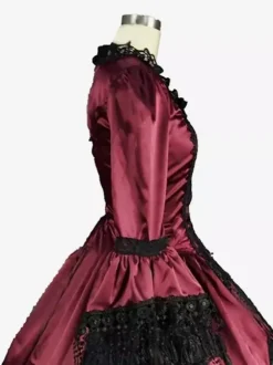 Victorian Women's Dress Color Block Polyester Vintage Women's Clothing Vintage Clothing