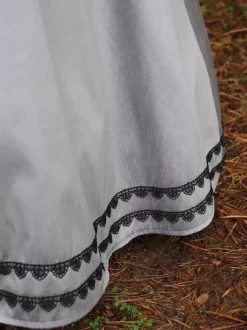 VictorianDress Light Gray Tudor Dress Costumes Women's Marie Antoinette Costume Lace Polyester Set Skirt Top Vintage Clothing