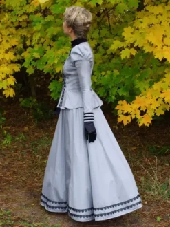 VictorianDress Light Gray Tudor Dress Costumes Women's Marie Antoinette Costume Lace Polyester Set Skirt Top Vintage Clothing
