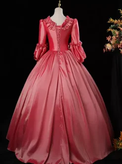 Victorian Dress Costumes Dress For Women Ture Red Euro-Style Marie Antoinette Costume 18th Century Costume Burgundy