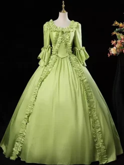 Victorian Dress Costumes Dress For Women Ture Red Euro-Style Marie Antoinette Costume 18th Century Costume Burgundy