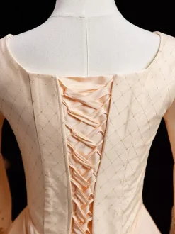 Victorian Tudor Dress Ruffle Flare Half Sleeves Dress Marie Antoinette Costume