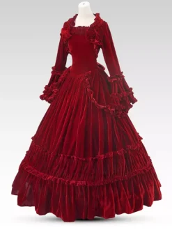 Victorian Women's Dress Polyester Vintage Women's Clothing Vintage Clothing