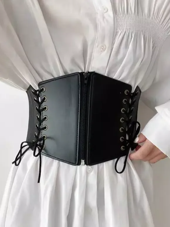 Vintage Clothing Vintage Corset Vintage Women's Clothing Black Lace up Corset Adult's Women's Chic