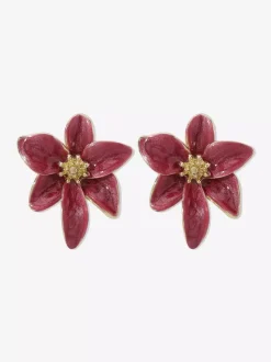 Vintage Colored Enamel Flower Earrings For Women 2026