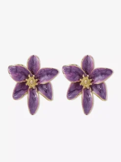 Vintage Colored Enamel Flower Earrings For Women 2026
