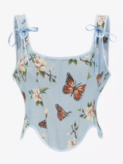 Vintage Corset Vintage Women's Clothing Polyester Ribbons Polyester