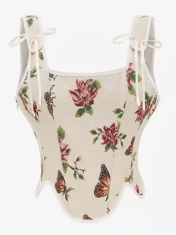 Vintage Corset Vintage Women's Clothing Polyester Ribbons Polyester