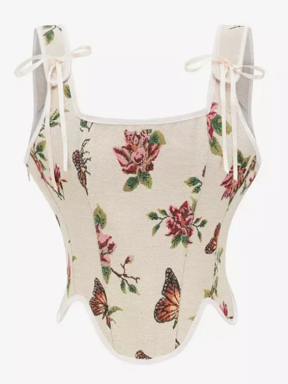 Vintage Corset Vintage Women's Clothing Polyester Ribbons Polyester