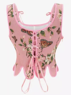 Vintage Corset Vintage Women's Clothing Polyester Ribbons Polyester