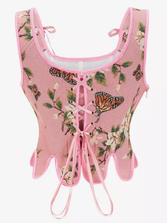 Vintage Corset Vintage Women's Clothing Polyester Ribbons Polyester