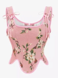 Vintage Corset Vintage Women's Clothing Polyester Ribbons Polyester