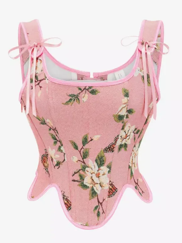Vintage Corset Vintage Women's Clothing Polyester Ribbons Polyester