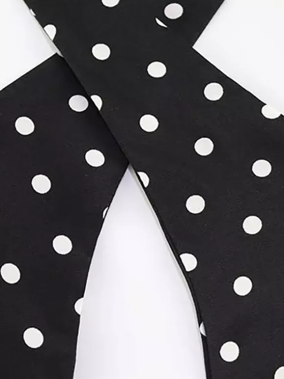 Vintage Polka Dot Halter Mini Dress For Women - Black Retro Criss Cross Keyhole Fit And Flare Sundress - Summer Girls Night Out 2026