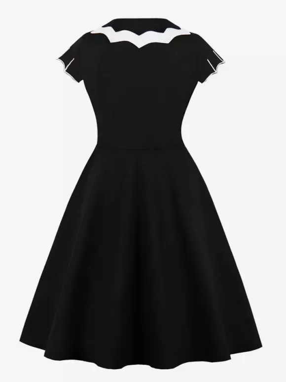Vintage 1950s Swing Cocktail Sleeveless Retro Dress