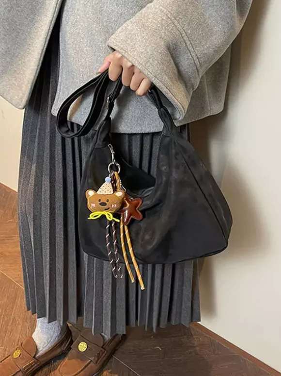 Vintage Washed Faux Leather Large Capacity Hobo Shoulder Tote Bag Casual Daily Handbag